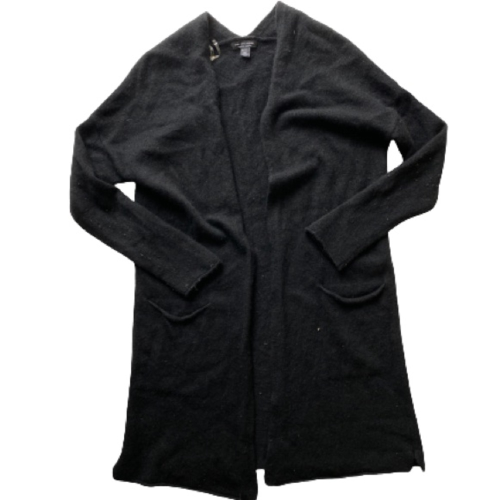 black 100% cashmere cardigan by saks fifth avenue, size small